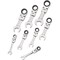 Dynamic 8Pcs SAE Stubby Flex Head, Combo Ratcheting Wrench Set, 5/16"-3/4" D076607 - alternate 1